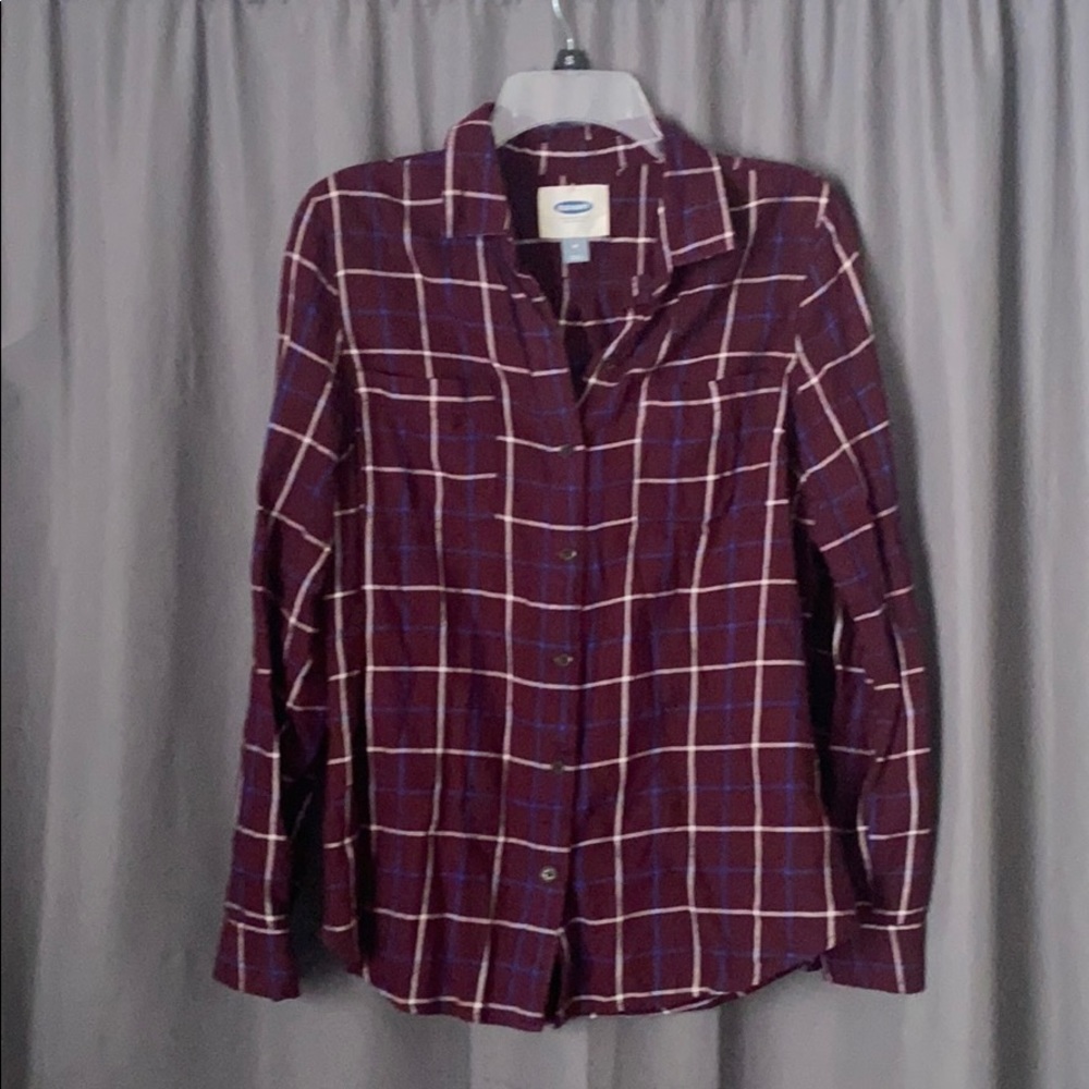 Old Navy red white and blue COMFY flannel